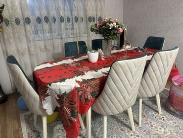 Qonaq otağı üçün, Açılan, Oval masa, 8 stul lalafo.az -da Qonaq otağı üçün, Açılan, Oval masa, 8 stul