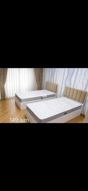 Tək nəfərlik çarpayı və ortopedik döşək dəsti - Müasir, minimal at lalafo.az Tək nəfərlik çarpayı və ortopedik döşək dəsti - Müasir, minimal