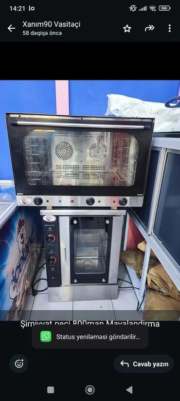 Turkiye istehsali konveksion soba, alt nerj masa ve mayalandirma lalafo.az -da Turkiye istehsali konveksion soba, alt nerj masa ve mayalandirma