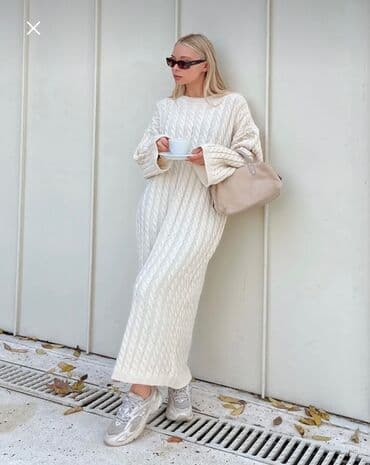 Qadınlar üçün toxumalı uzun trikotaj don lalafo.az -da Qadınlar üçün toxumalı uzun trikotaj don