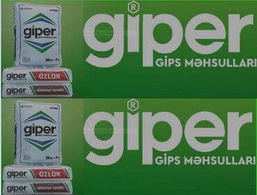 Гипс: Qara suvaq əvəzi - Giper Gips məhsulları 100 kisə ölkə daxi̇li̇ at lalafo.az — 1 Гипс: Qara suvaq əvəzi - Giper Gips məhsulları 100 kisə ölkə daxi̇li̇ — 1