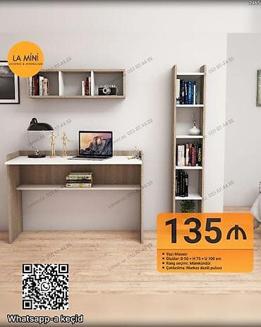 LA MİNİ – Yazı masası və rəf dəsti - Ölçülər: D 50 × H 75 × U 100 sm lalafo.az -da LA MİNİ – Yazı masası və rəf dəsti - Ölçülər: D 50 × H 75 × U 100 sm