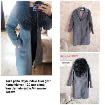 Palto, M, rəng - Boz lalafo.az -da Palto, M, rəng - Boz
