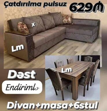 Divan + Masa dəsti Sifarişlə hazırlanır. Dəst şəkildə : 629₼ Divan lalafo.az -da Divan + Masa dəsti Sifarişlə hazırlanır. Dəst şəkildə : 629₼ Divan
