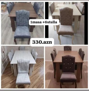 Qonaq otağı üçün, Yeni, Açılmayan, Dördbucaq masa, 6 stul lalafo.az -da Qonaq otağı üçün, Yeni, Açılmayan, Dördbucaq masa, 6 stul
