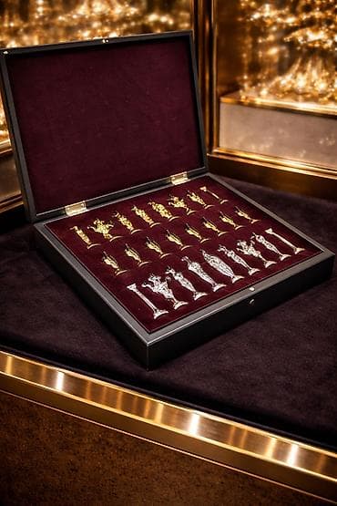 Məhsul: Tematik metal şahmat fiqurları dəsti (qutulu) - Material lalafo.az -da Məhsul: Tematik metal şahmat fiqurları dəsti (qutulu) - Material