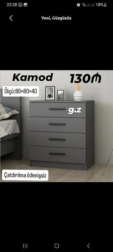 Kamod (güzgüsüz), yeni dizayn. - Ölçü: 80 × 80 × 40 sm - Rəng: tünd lalafo.az -da Kamod (güzgüsüz), yeni dizayn. - Ölçü: 80 × 80 × 40 sm - Rəng: tünd
