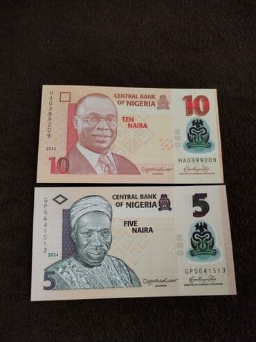 Məhsul: Nigeriya nairası banknotları – 10 Naira və 5 Naira (2024) lalafo.az -da Məhsul: Nigeriya nairası banknotları – 10 Naira və 5 Naira (2024)
