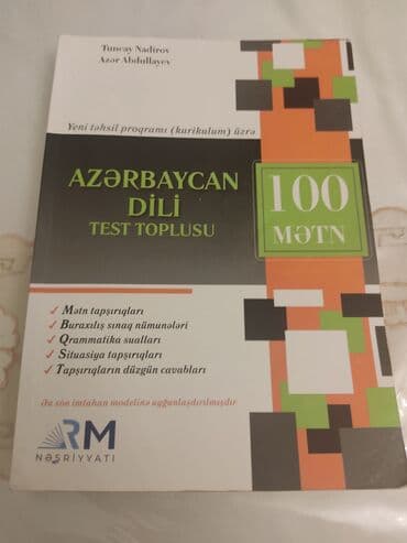 Məhsul: “Azərbaycan Dili – Test Toplusu (100 mətn)” Müəlliflər: Tuncay lalafo.az -da Məhsul: “Azərbaycan Dili – Test Toplusu (100 mətn)” Müəlliflər: Tuncay