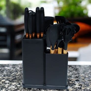 Mətbəx alətləri və bıçaq dəsti – kompakt təşkilatçı stend ilə - lalafo.az -da Mətbəx alətləri və bıçaq dəsti – kompakt təşkilatçı stend ilə -