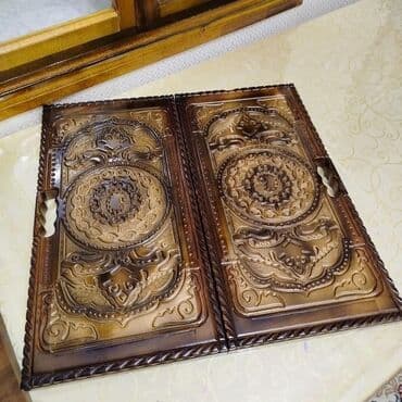 Əl işı ağac nərd-şahmat dəsti - Material: təbii ağac, üzərində dərin lalafo.az -da Əl işı ağac nərd-şahmat dəsti - Material: təbii ağac, üzərində dərin