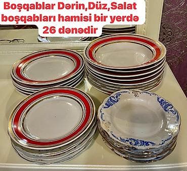 Nahar dəsti, rəng - Qırmızı, Keramika lalafo.az -da Nahar dəsti, rəng - Qırmızı, Keramika