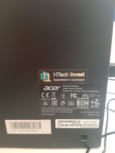 Запонки: Acer Dəst Kompüter ACER sistem bloku + Casper Monitoru = Dəst at lalafo.az — 4 Запонки: Acer Dəst Kompüter ACER sistem bloku + Casper Monitoru = Dəst — 4