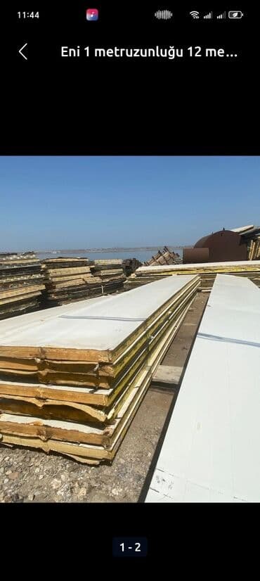 Сендвич панели: Sendviç panel dəstləri eni 1 metr, uzunluğu 12 metr, qalınığı 8 sm at lalafo.az — 2 Сендвич панели: Sendviç panel dəstləri eni 1 metr, uzunluğu 12 metr, qalınığı 8 sm — 2