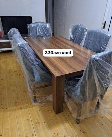 Qonaq otağı üçün, Açılmayan, Dördbucaq masa, 6 stul lalafo.az -da Qonaq otağı üçün, Açılmayan, Dördbucaq masa, 6 stul