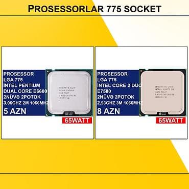 Prosessorlar “LGA 775 socket” ⭐LGA 775 İntel Dual Core E6600 3,06Ghz lalafo.az -da Prosessorlar “LGA 775 socket” ⭐LGA 775 İntel Dual Core E6600 3,06Ghz