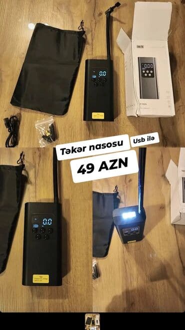 Universal təkər nasosu satıram, Usb ilə olan tiplidir, zaryatkaya lalafo.az -da Universal təkər nasosu satıram, Usb ilə olan tiplidir, zaryatkaya