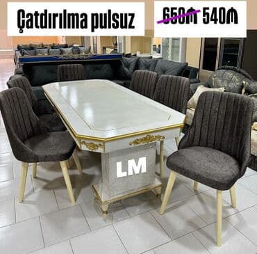 Qonaq otağı üçün, Yeni, Açılmayan, Dördbucaq masa, 6 stul lalafo.az -da Qonaq otağı üçün, Yeni, Açılmayan, Dördbucaq masa, 6 stul