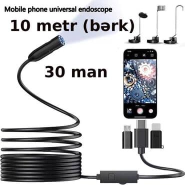 Endoskop kamera. 🚩 Naqil Uzunluğu -10 Metr (30₼) - bərk ✅Led İşıq lalafo.az -da Endoskop kamera. 🚩 Naqil Uzunluğu -10 Metr (30₼) - bərk ✅Led İşıq