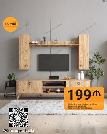 Düz TV altlığı, Polkalı, Taxtalı lalafo.az -da Düz TV altlığı, Polkalı, Taxtalı