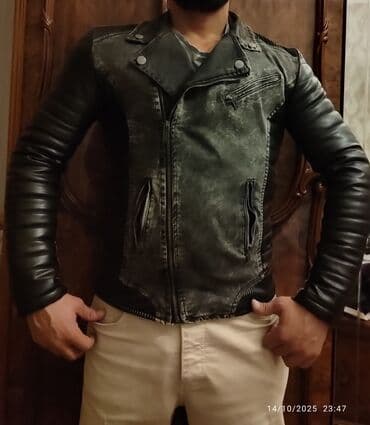 Məhsul: Kişi üçün motosiklet tərzində dəri gödəkçə - Rəng: qaralma lalafo.az -da Məhsul: Kişi üçün motosiklet tərzində dəri gödəkçə - Rəng: qaralma