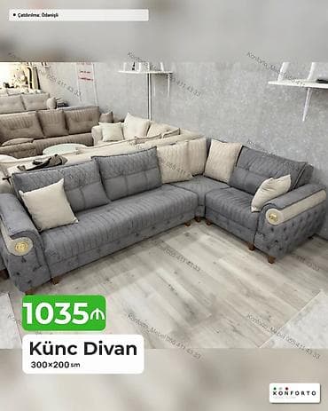 Künc Divan – 300×200 sm - L‑formal künc dizaynı, geniş oturma sahəsi lalafo.az -da Künc Divan – 300×200 sm - L‑formal künc dizaynı, geniş oturma sahəsi