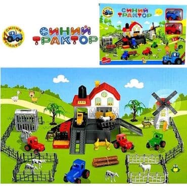 Ферма синего трактора.На изображении показан набор детских игрушек под lalafo.az -da Ферма синего трактора.На изображении показан набор детских игрушек под
