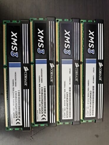 Operativ yaddaş (RAM) Corsair, 16 GB, 1333 Mhz, DDR3, PC üçün, İşlənmiş lalafo.az -da Operativ yaddaş (RAM) Corsair, 16 GB, 1333 Mhz, DDR3, PC üçün, İşlənmiş