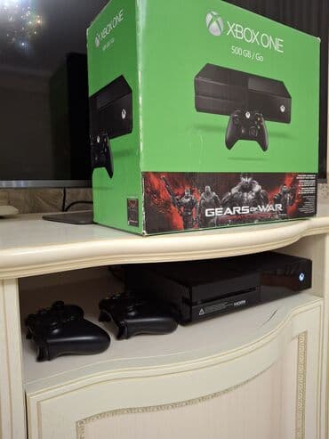 XBox One (original ) in original box, 2 gamepads, 5 games lalafo.az -da XBox One (original ) in original box, 2 gamepads, 5 games