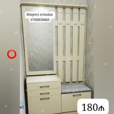 Dəhliz üçün funksional paltar asqısı və şkaf dəsti - Rəng: krem - lalafo.az -da Dəhliz üçün funksional paltar asqısı və şkaf dəsti - Rəng: krem -