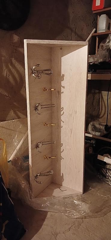 Divar asılan paltar askısı paneli - Material: açıq palıd teksturalı lalafo.az -da — 3 Divar asılan paltar askısı paneli - Material: açıq palıd teksturalı — 3