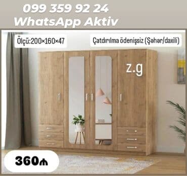 Açılan, 4 qapılı Düz dolab, Qarderob, paltar dolabı lalafo.az -da Açılan, 4 qapılı Düz dolab, Qarderob, paltar dolabı