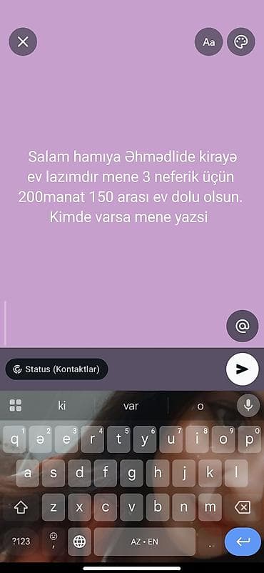 Axtarılır: Əhmədli ərazisində kirayə mənzil - 3 nəfər üçün uyğun - Tam lalafo.az -da Axtarılır: Əhmədli ərazisində kirayə mənzil - 3 nəfər üçün uyğun - Tam