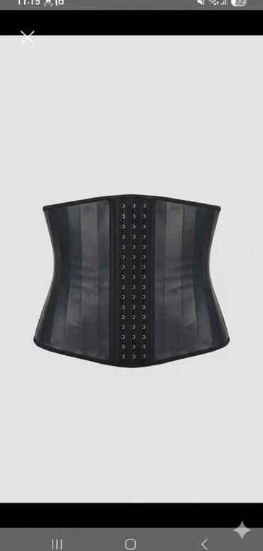 Qara bel korseti - Material: Süni dəri effekti olan elastik parça lalafo.az -da Qara bel korseti - Material: Süni dəri effekti olan elastik parça