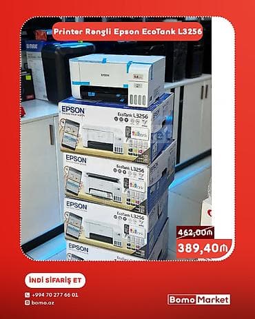 Printer Rəngli Epson EcoTank L3256 - EcoTank sistemi: böyük həcimli lalafo.az -da Printer Rəngli Epson EcoTank L3256 - EcoTank sistemi: böyük həcimli