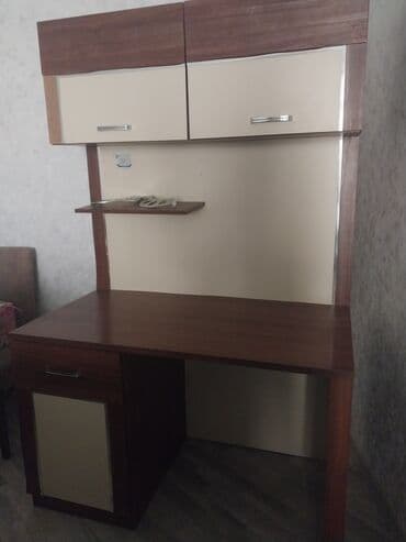 Другая мебель на заказ: Прямой стол, С полками, С выдвижными ящиками, Азербайджан, Ламинат текстурный, Без гарантии, Нет кредита at lalafo.az — 3 Другая мебель на заказ: Прямой стол, С полками, С выдвижными ящиками, Азербайджан, Ламинат текстурный, Без гарантии, Нет кредита — 3