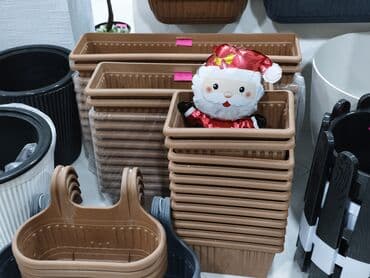 Uzun formalı plastik çiçək qabları və asma balkon qutuları - lalafo.az -da Uzun formalı plastik çiçək qabları və asma balkon qutuları -