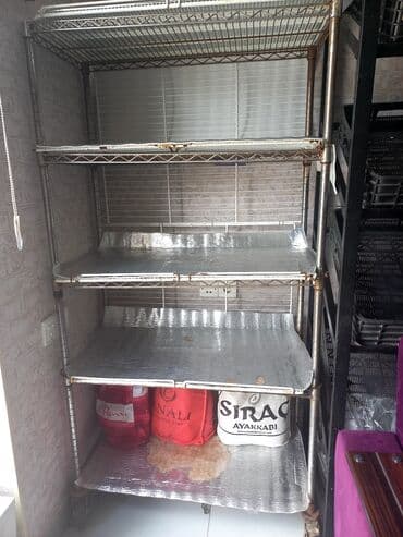 Sənaye tipli metal rəf sistemi - Material: xrom örtüklü metal karkas lalafo.az -da Sənaye tipli metal rəf sistemi - Material: xrom örtüklü metal karkas