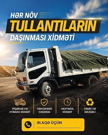Hər növ tullantıların daşınması xidməti - Məişət, tikinti, bağ və lalafo.az -da Hər növ tullantıların daşınması xidməti - Məişət, tikinti, bağ və