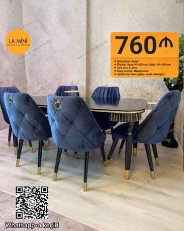 Qonaq otağı üçün, Açılan, 6 stul lalafo.az -da Qonaq otağı üçün, Açılan, 6 stul