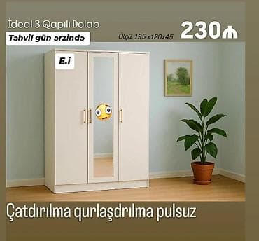Mebel dəstləri – şkaf və komod modelləri 1) İdeal 3 qapılı dolab - lalafo.az -da Mebel dəstləri – şkaf və komod modelləri 1) İdeal 3 qapılı dolab -