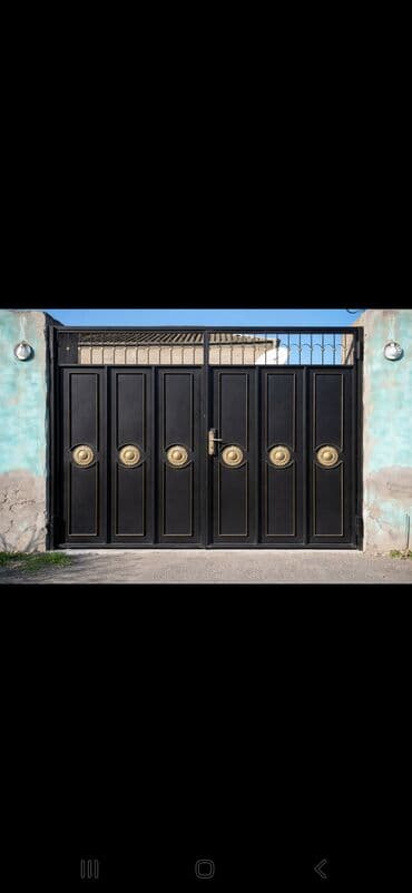 Dəmir Həyət darvazası, Yana açılan, Mexaniki, Şəbəkə ilə, rəng - Qara lalafo.az -da Dəmir Həyət darvazası, Yana açılan, Mexaniki, Şəbəkə ilə, rəng - Qara